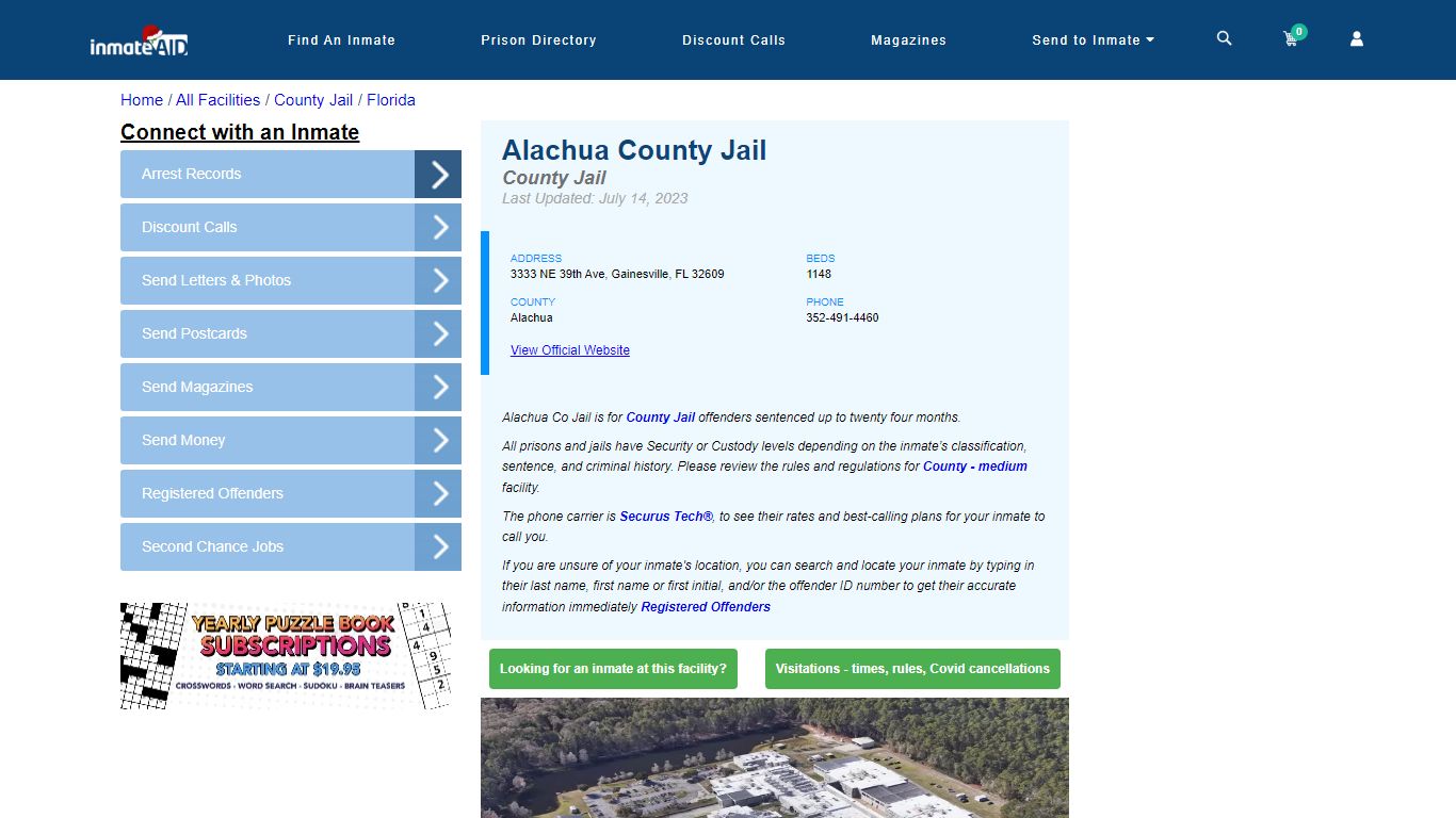 Alachua County Jail - Inmate Locator - Gainesville, FL